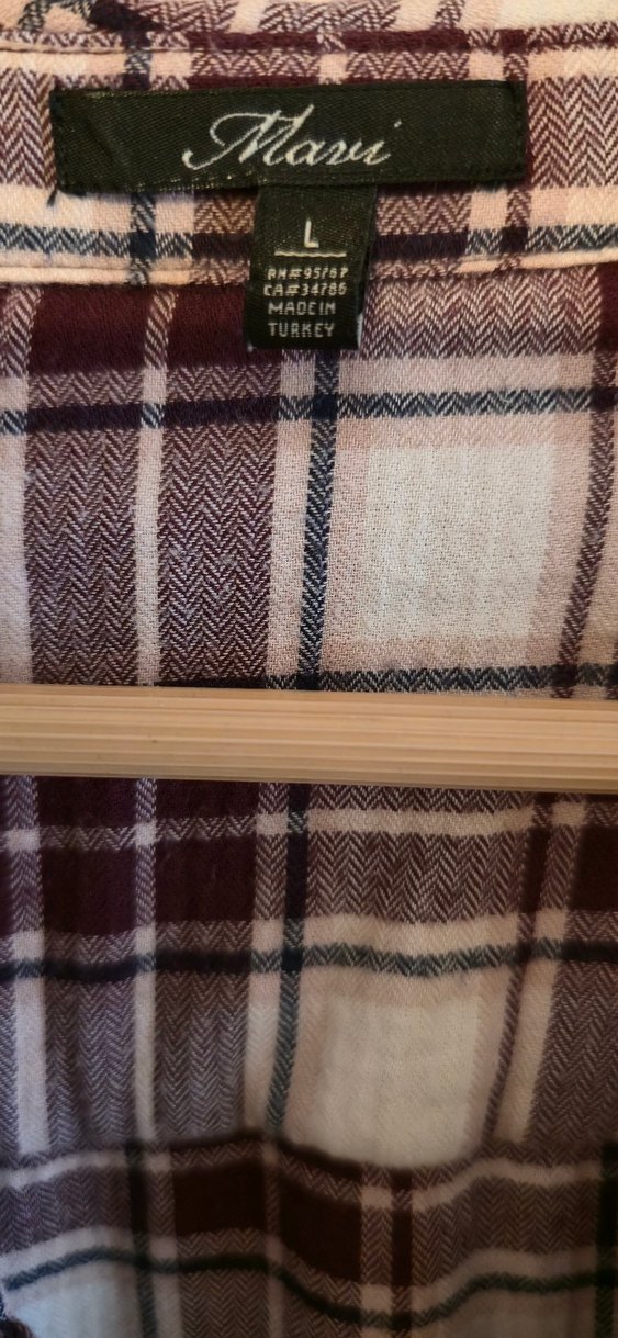 Bordo Ekose Desenli Uzun Kollu Gömlek - Görsel 3