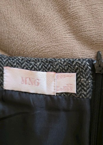 Gri Dar Baliksirti Desenli Uzun Etek Fırfırlı - Görsel 4