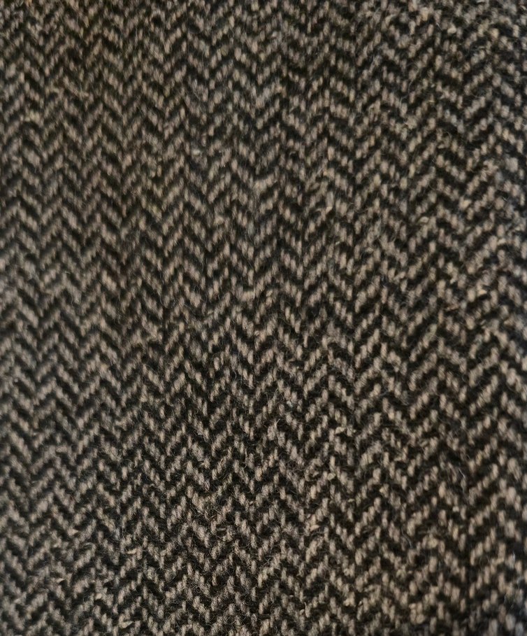 Gri Dar Baliksirti Desenli Uzun Etek Fırfırlı - Görsel 3