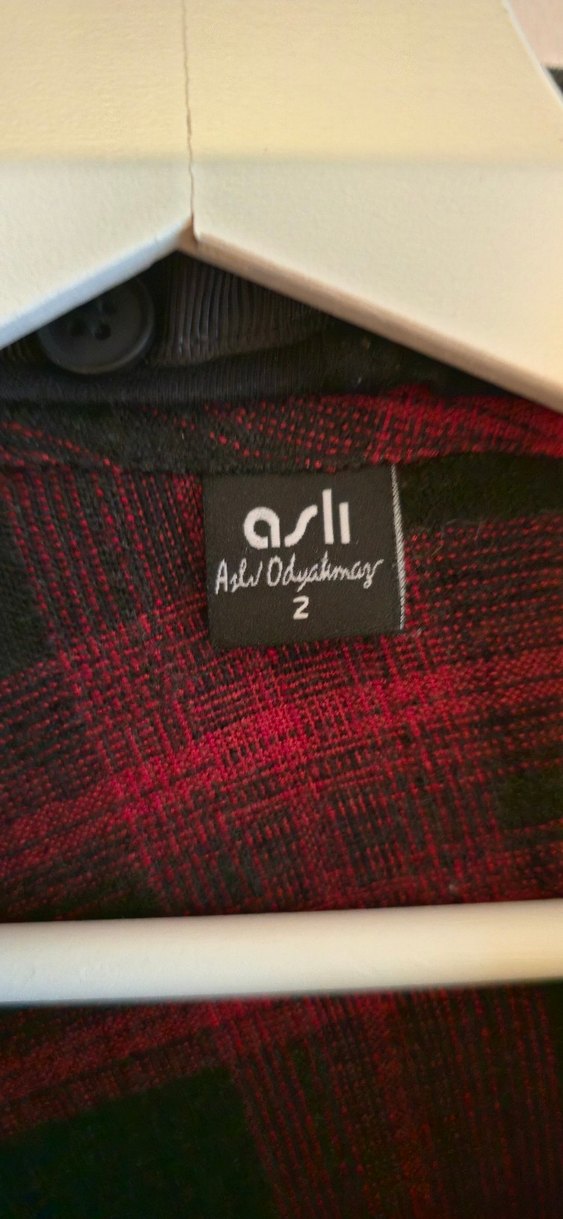 Asli Marka Bordo Ekoseli Uzun Kollu Kapusonlu Kadın Gömlek - Görsel 5