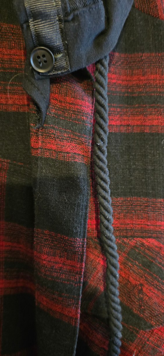 Asli Marka Bordo Ekoseli Uzun Kollu Kapusonlu Kadın Gömlek - Görsel 4