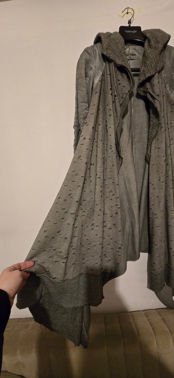 Bohem Gri Uzun Kadin Hirka - Görsel 2