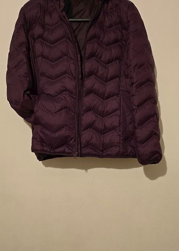 Bordo Fermuarlı Kadın Mont - Görsel 2