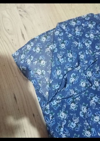 Bohem V Yaka Kolsuz Uzun Elbise koton m beden - Görsel 4