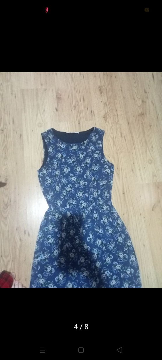 Bohem V Yaka Kolsuz Uzun Elbise koton m beden - Görsel 2