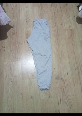 Gri Kadın Keten Rahat Kesim Eşofman hiç giyilmemiş unisex - Görsel 4