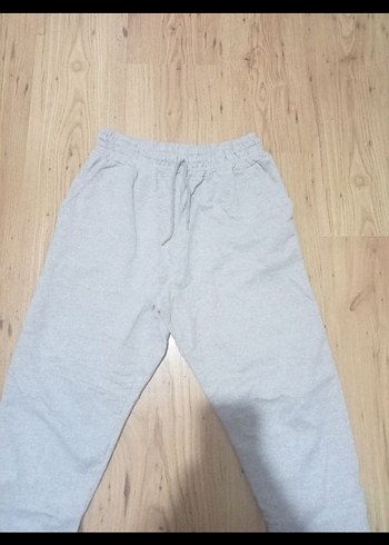 Gri Kadın Keten Rahat Kesim Eşofman hiç giyilmemiş unisex - Görsel 3