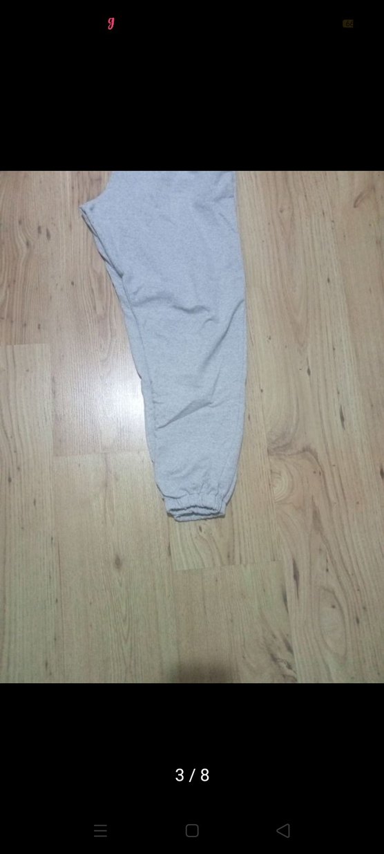 Gri Kadın Keten Rahat Kesim Eşofman hiç giyilmemiş unisex - Görsel 2