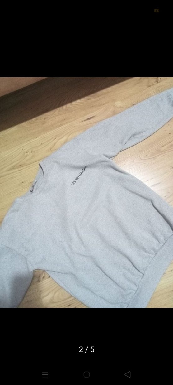 Gri Kadın Sweatshirt, Yuvarlak Yaka, Rahat Kesim - Görsel 3