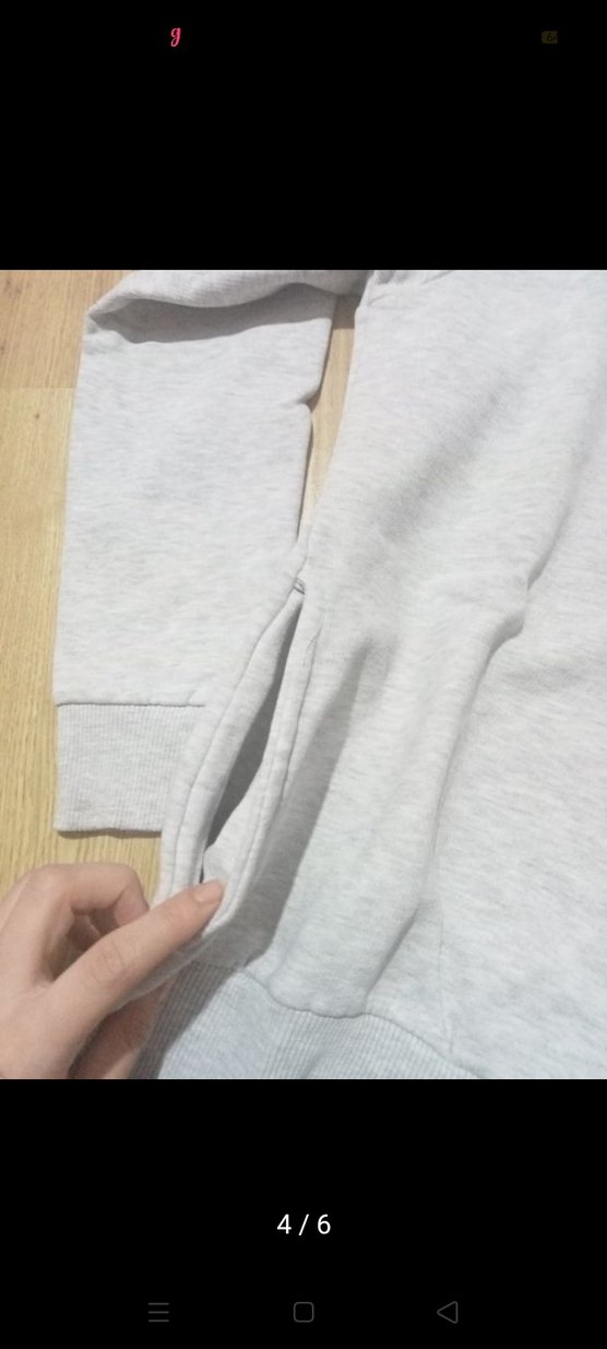 Gri Kapüşonlu Kadın Sweatshirt S/m beden - Görsel 3