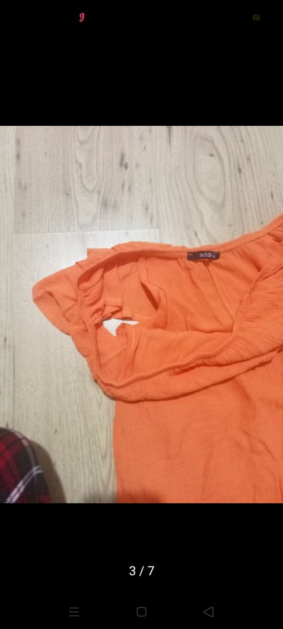 Turuncu Straplez Kısa Kollu Mini Bluz addax s beden - Görsel 2