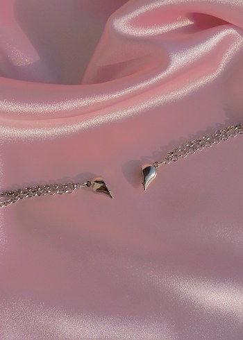 Mıknatıslı Kalp Çift Bilekliği - Görsel 2