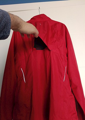 Kadın Kırmızı Fermuarlı Rahat Ceket - Görsel 3