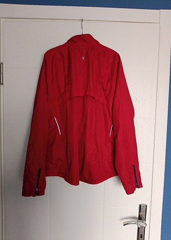 Kadın Kırmızı Fermuarlı Rahat Ceket - Görsel 2