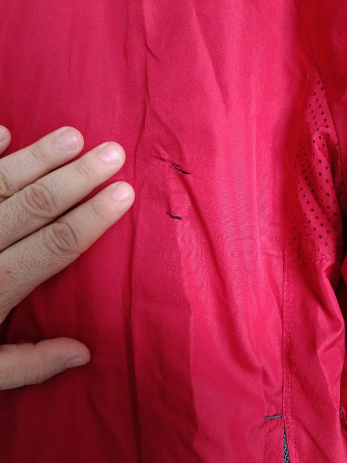 Kadın Kırmızı Fermuarlı Rahat Ceket - Görsel 4