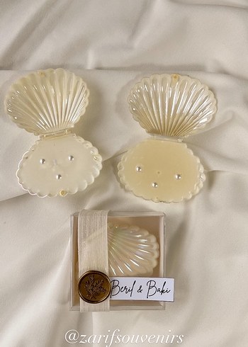 Hediyelik istiridye mumluk - Görsel 2