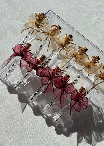 Bordo Kurdela Detaylı İncili Hediyelik Kolonya - Görsel 2