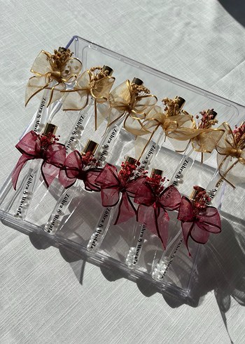 Bordo Kurdela Detaylı İncili Hediyelik Kolonya - Görsel 3