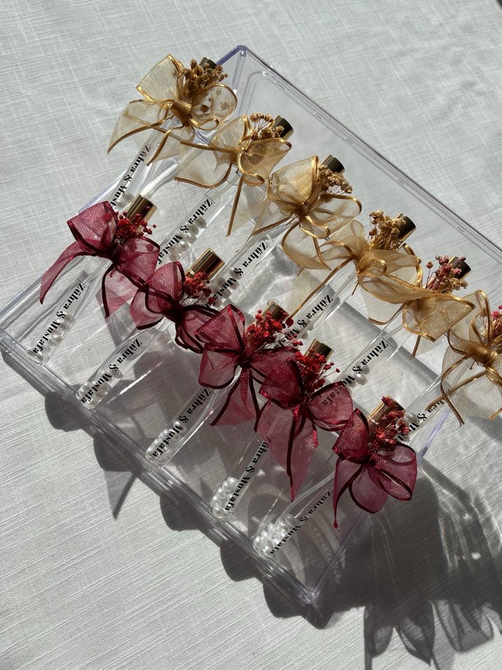 Bordo Kurdela Detaylı İncili Hediyelik Kolonya - Görsel 2