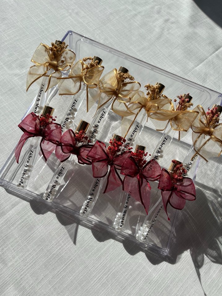 Bordo Kurdela Detaylı İncili Hediyelik Kolonya - Görsel 3