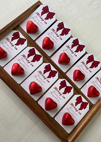 Kırmızı Kalp Şeklinde Çikolata Hediyesi - Görsel 2