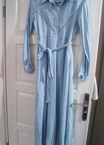Mavi Uzun Elbise (42 beden) - Görsel 5