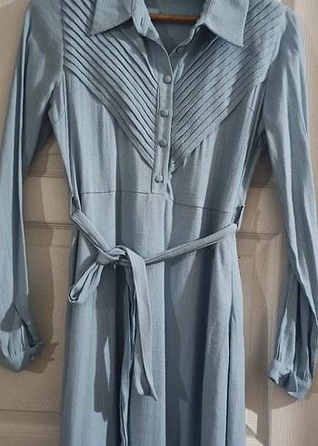 Mavi Uzun Elbise (42 beden) - Görsel 2