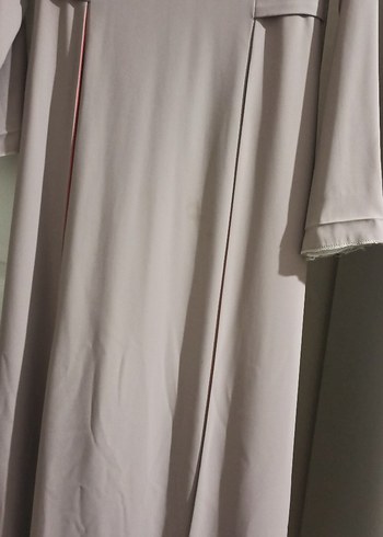 SEÇİL Marka Bej Renkte Turuncu Detaylı Uzun Kollu Kadın Elbise - Görsel 3