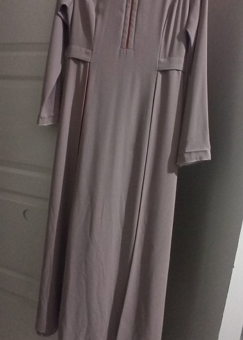 SEÇİL Marka Bej Renkte Turuncu Detaylı Uzun Kollu Kadın Elbise - Görsel 5