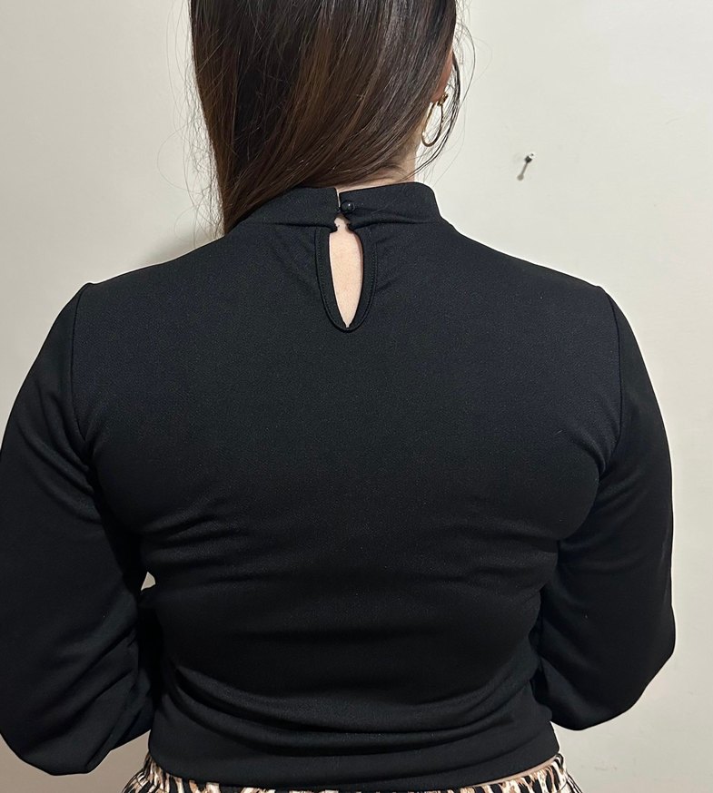 Siyah Kadın Ofis Bluzu - Görsel 3