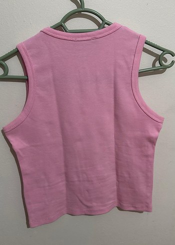 Nakışlı Pembe Kadın Kolsuz Atlet - Görsel 2