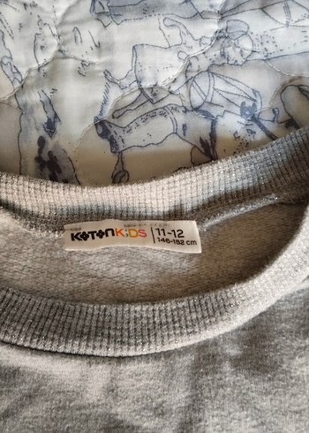 Uzun Kollu Gri Parlak Kız Elbisesi - Görsel 2