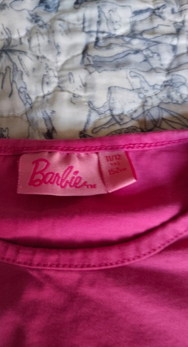 Uzun Kollu Pembe Baskılı Kız Tişörtü - Görsel 2