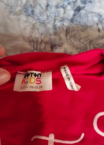 kız çocuk Kırmızı Renkli Baskılı Sweatshirt - Görsel 2