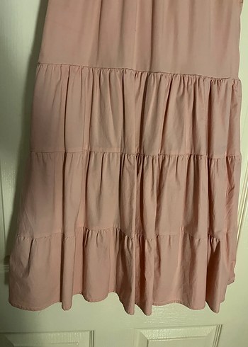 Pembe Fırfırlı Kolsuz kısa Elbise - Görsel 6