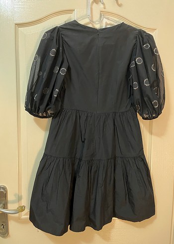 Siyah Mini Gotik Fırfırlı Elbise - Görsel 2