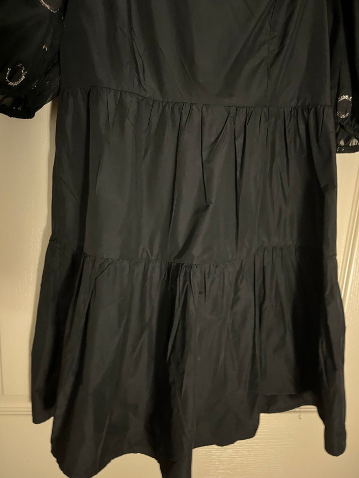 Siyah Mini Gotik Fırfırlı Elbise - Görsel 5
