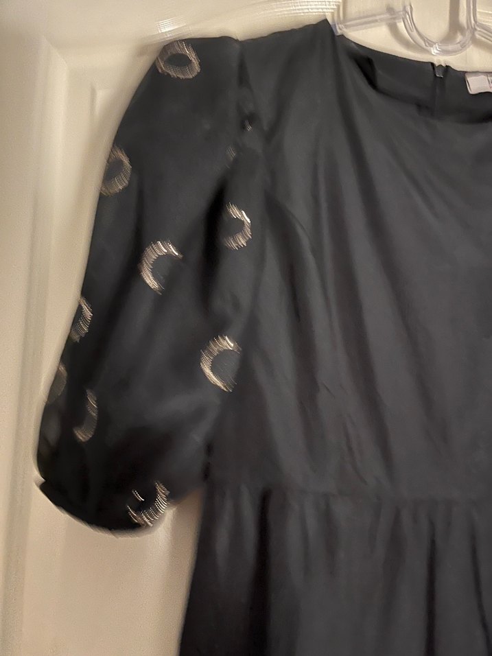 Siyah Mini Gotik Fırfırlı Elbise - Görsel 4