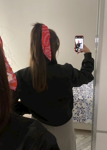 Siyah Kadın Bomber Ceket - Görsel 3