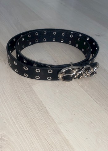 Siyah Deri Gotik Tokalı Unisex Kemer - Görsel 2