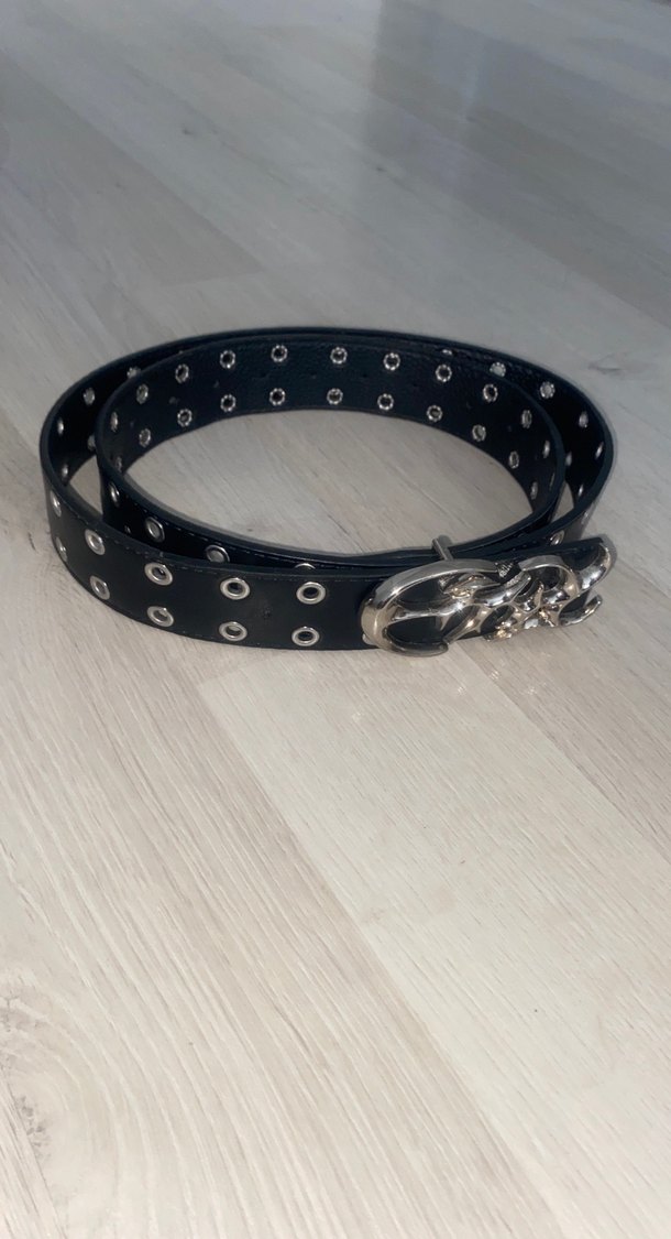 Siyah Deri Gotik Tokalı Unisex Kemer - Görsel 2