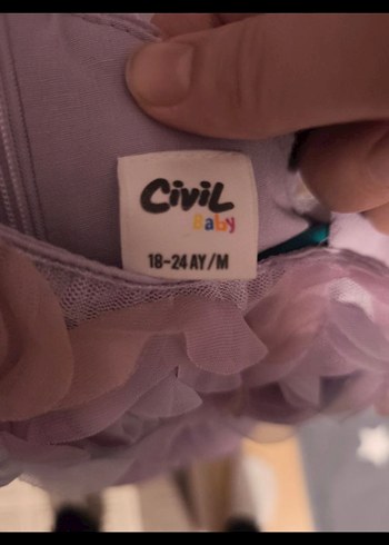 Mor Fırfırlı Kolsuz Kız Çocuk Elbise Civil Baby - Görsel 3