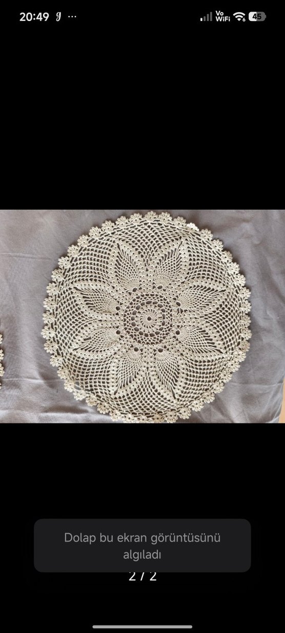 El Yapımı Bohem Dantel Supla Seti - Görsel 2