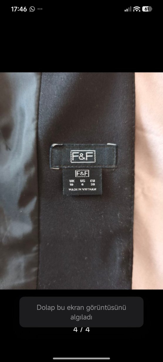 Düğmeli Siyah Kadın  Ceket - Görsel 4