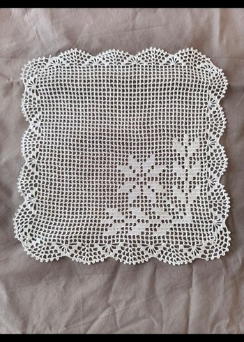 Kare Dantel İşlemeli El Yapımı 7 li - Görsel 2