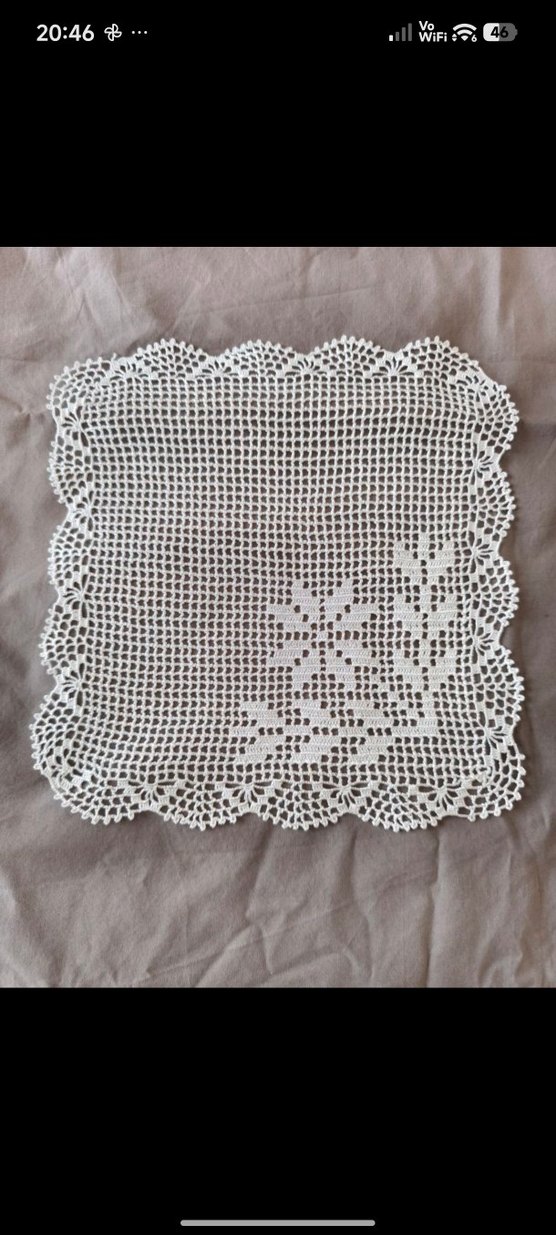 Kare Dantel İşlemeli El Yapımı 7 li - Görsel 2