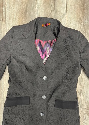 Kadın Uzun Kesim Düğmeli Blazer Ceket - Görsel 2