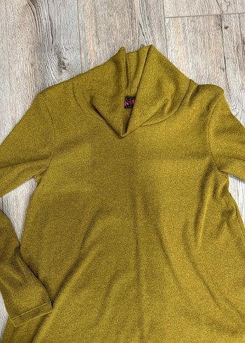 Kadın Haki Uzun Kollu Yumuşak Triko Kazak - Görsel 2