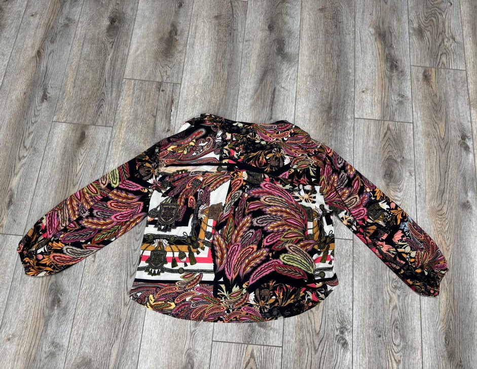 Bohem Desenli Ön Bağlamalı Kadın Gömlek - Görsel 2