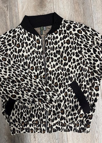 Leopar Desenli Kadın Ceket - Görsel 2